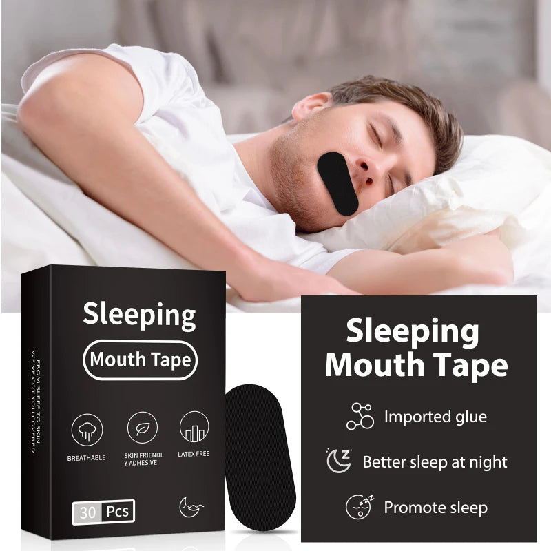 Gentle Mouth Tape Strips | Nighttime Nasal Breathing Support (30/60/90 Pack)