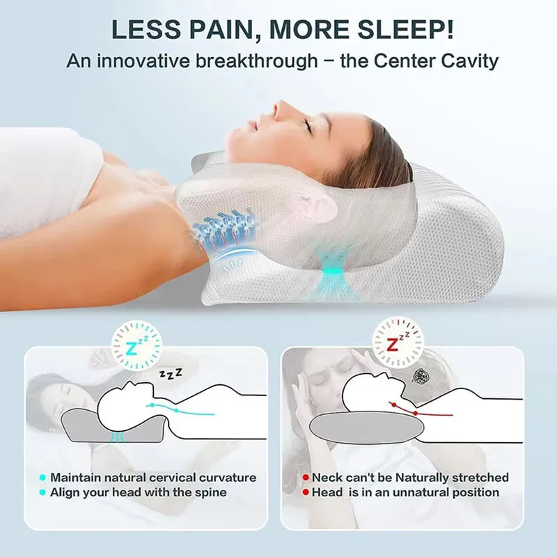LunaContour™ Memory Foam Pillow – Enhance Sleep & Neck Support Naturally