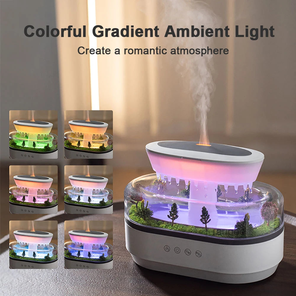 Raindrop Ultrasonic Aroma Humidifier with Ambient Light