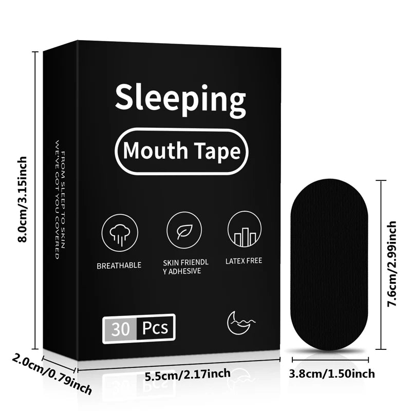 Gentle Mouth Tape Strips | Nighttime Nasal Breathing Support (30/60/90 Pack)