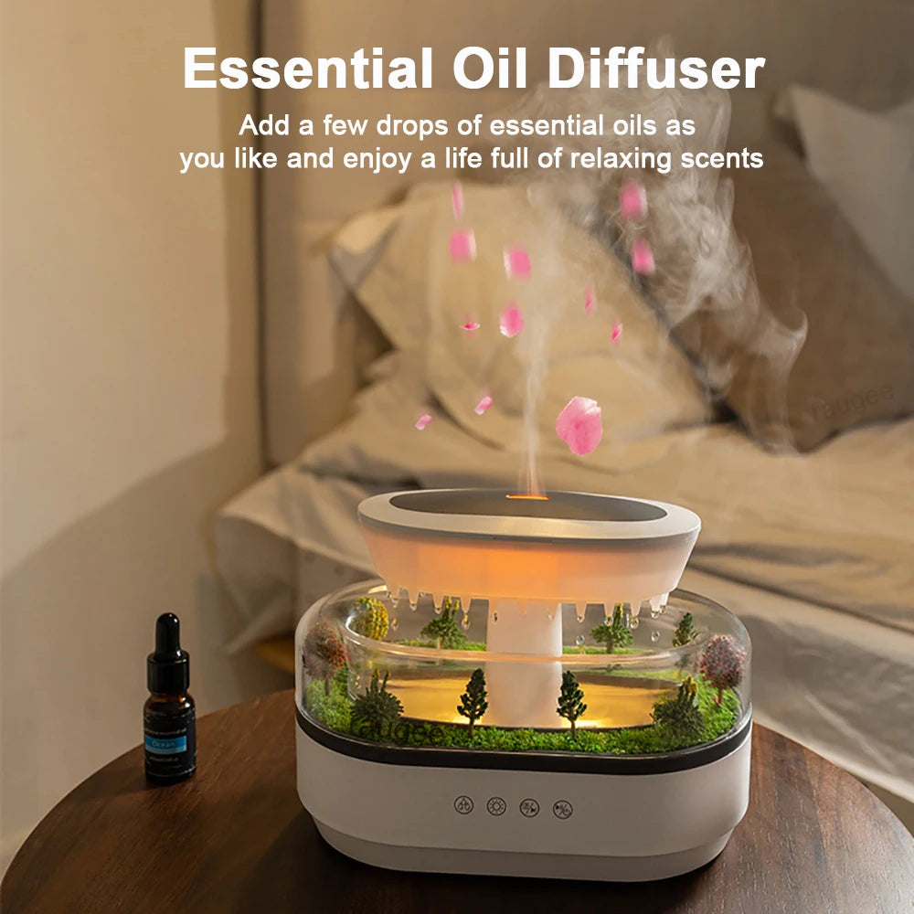 Raindrop Ultrasonic Aroma Humidifier with Ambient Light