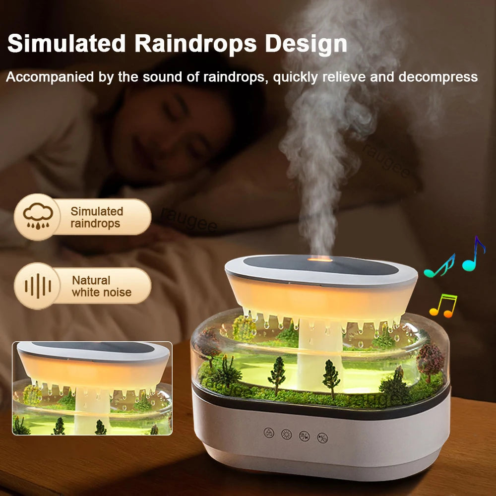 Raindrop Ultrasonic Aroma Humidifier with Ambient Light